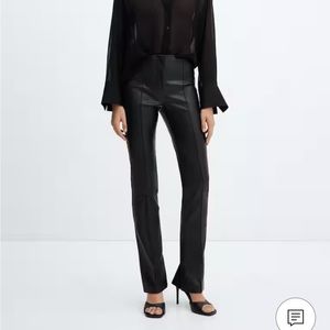 Mango Leather Leggings New With Tags
